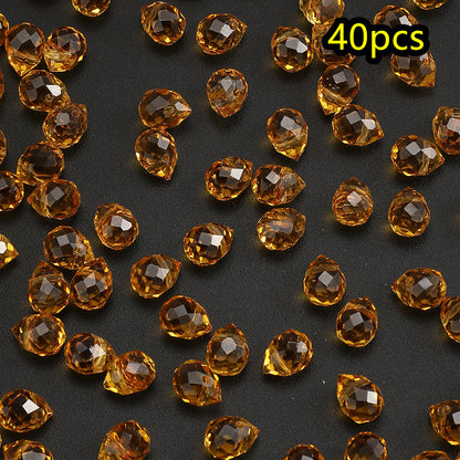 40pcs/set 8x10mm AB Color Faceted Strawberry Glass Beads