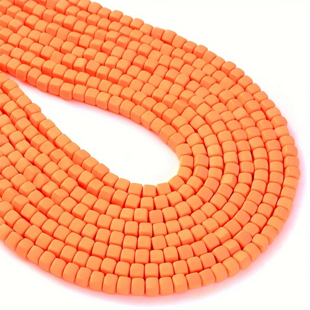 1PC 6mm Flat Round Polymer Clay Bead Set