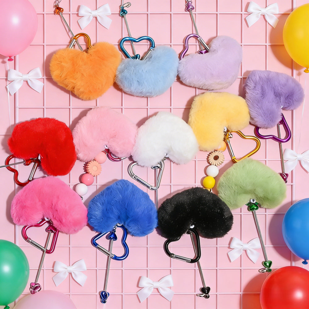 Heart Pom Pom Keychain Making Kit