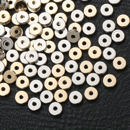 100PCS 8mm Round & Flat Wheel Plastic Spacer Bead Set