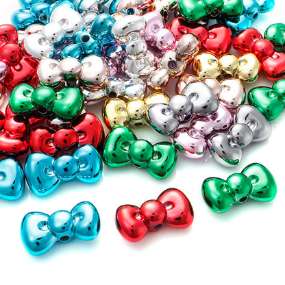 10pcs 15x26mm Christmas Bow Acrylic Beads