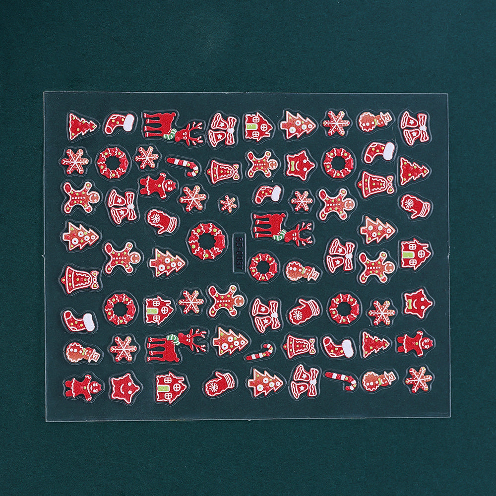 Christmas 5D Relief Nail Art Stickers