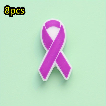 Cancer Awareness Ribbon Focal Beads
