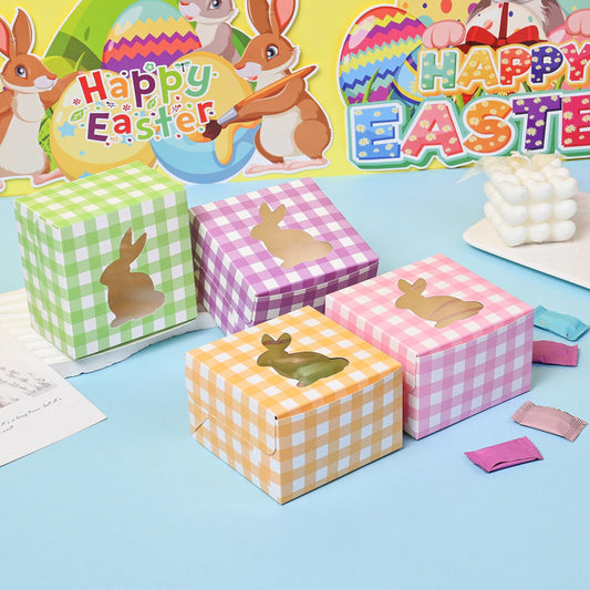 12-Piece 10x10x6.5 cm Paper Rabbit Gift Boxes