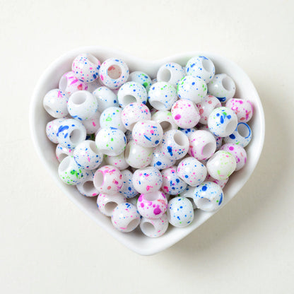 Speckled Acrylic Large Hole Beads
