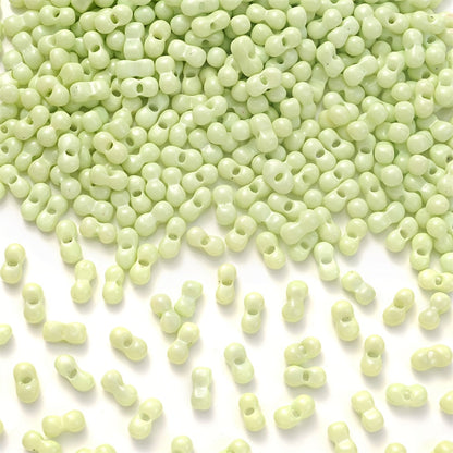200PCS 3×6mm Mini Colorful Peanut Spacer Beads