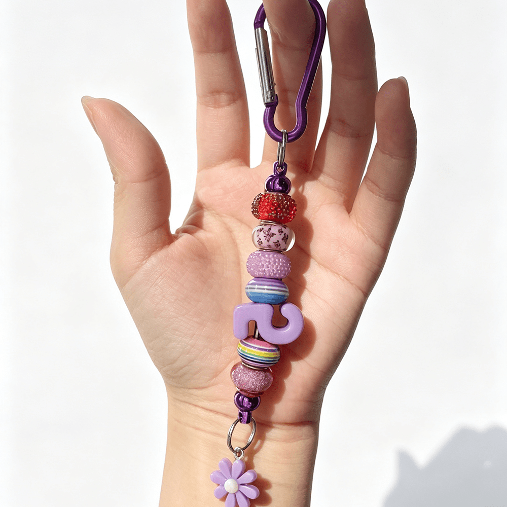 22-Piece Multicolor D-Shaped Beadable Keychain Hooks