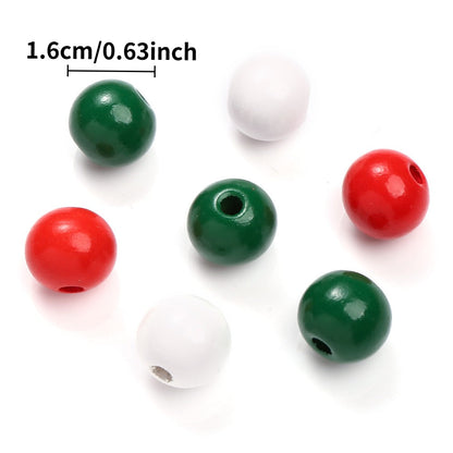 Mixed Color Round Wooden Beads