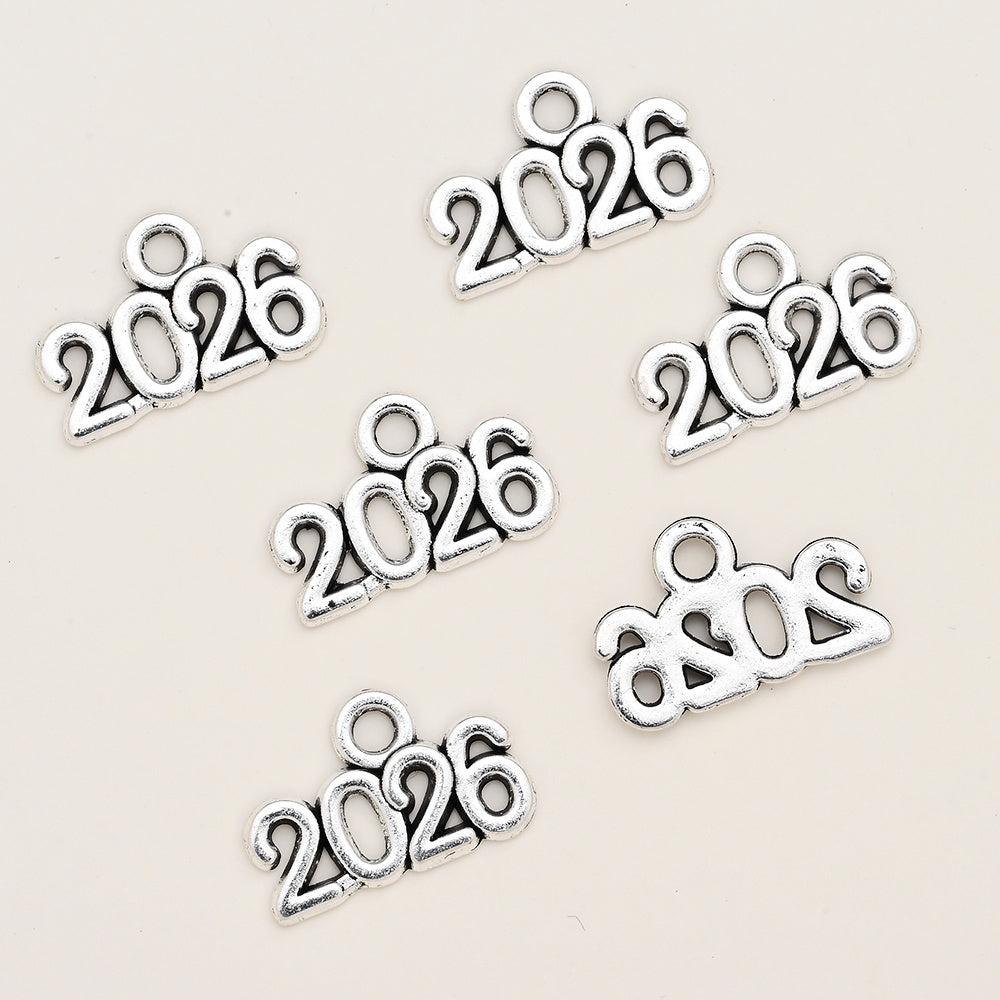 Vintage Number Letter Metal Charms