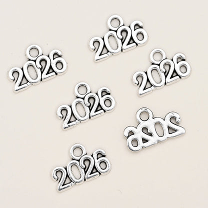 Vintage Number Letter Metal Charms