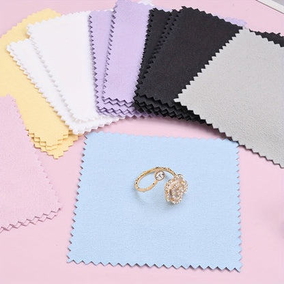8x8 cm Double-Sided Velvet Jewelry Polishing Cloths