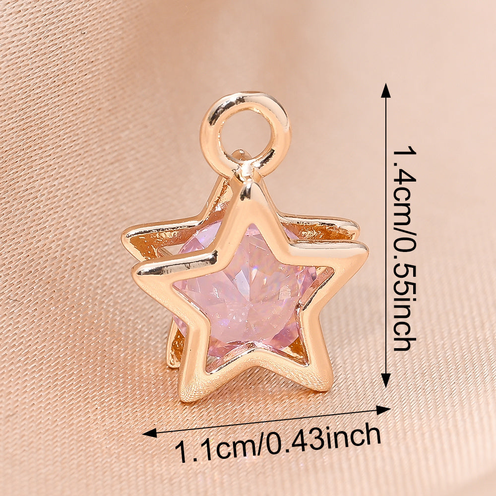 Mixed Color Star Alloy Pendants