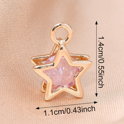 Mixed Color Star Alloy Pendants