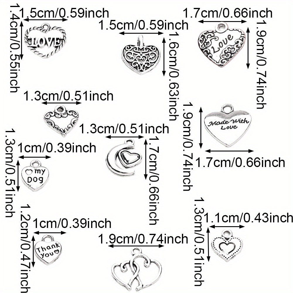 Vintage Metal Heart Pendants