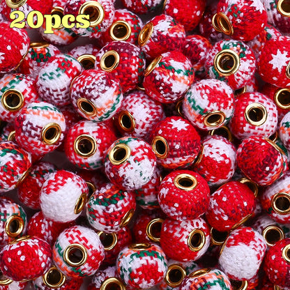 Christmas Plaid Cloth Beads
