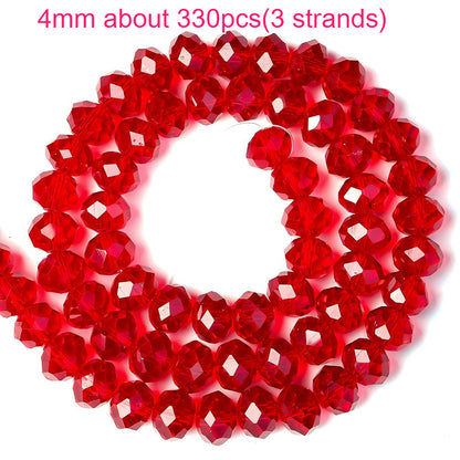Red Glass Spacer Beads