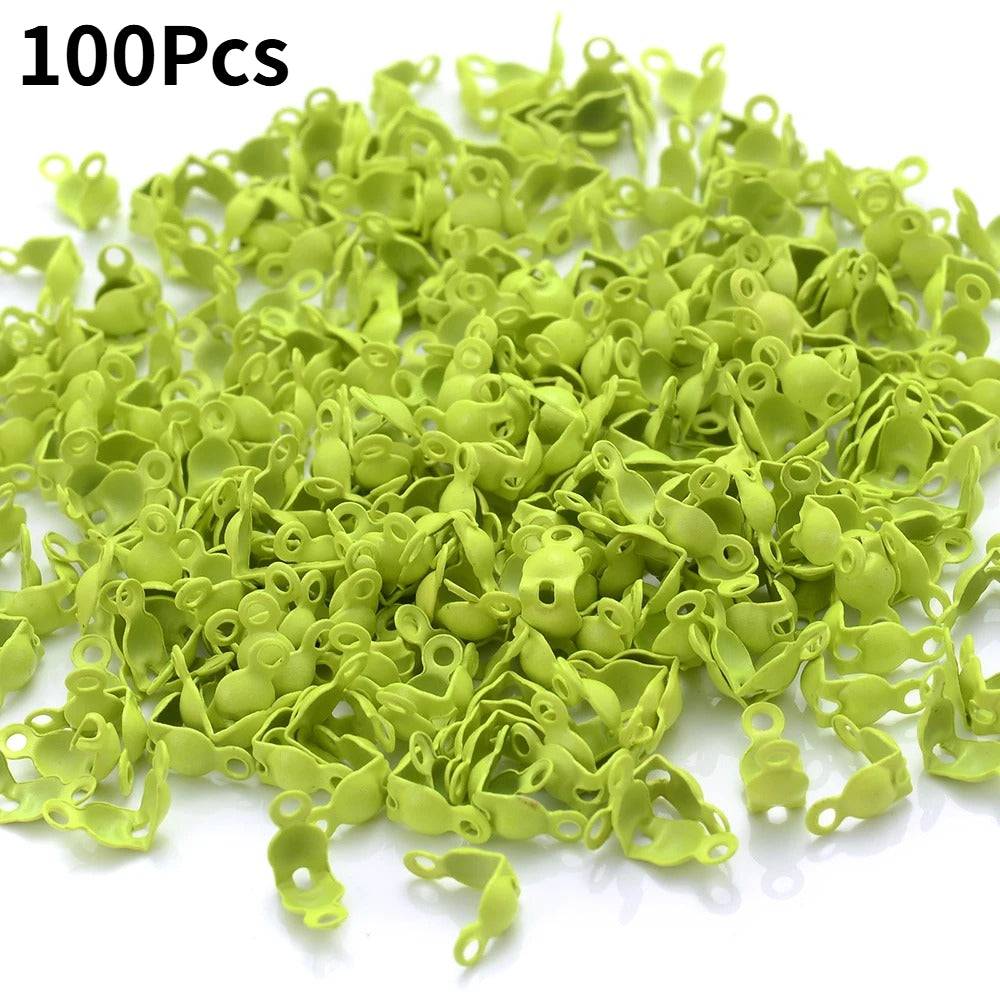 100/200pcs 4x8mm Ball Chain Connector Crimp Beads