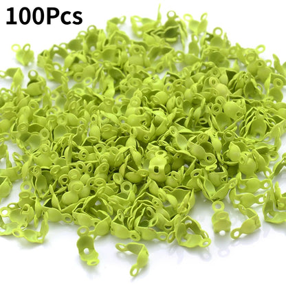 100/200pcs 4x8mm Ball Chain Connector Crimp Beads