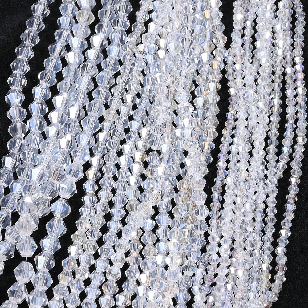 200/400pcs 6mm AB Crystal Glass Faceted Beads
