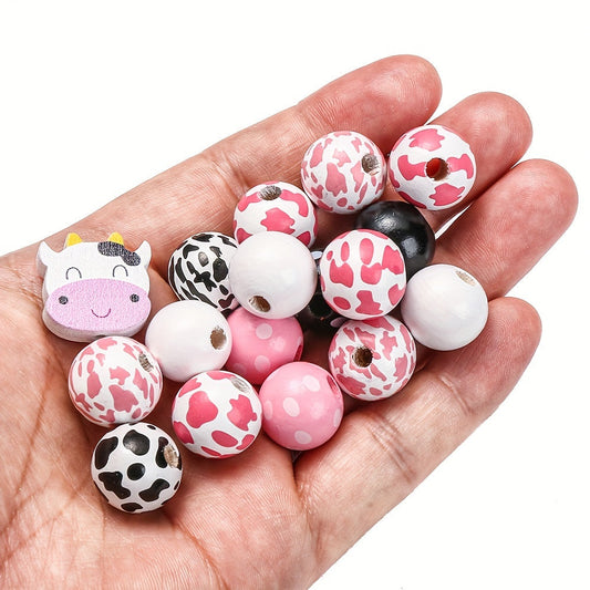 Bull Series Polka Dot Wooden Ball Beads