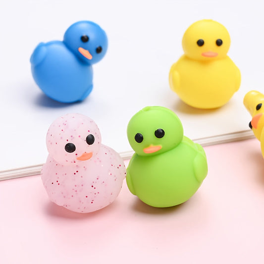 1PC 27×27mm Colorful Duck Silicone Bead