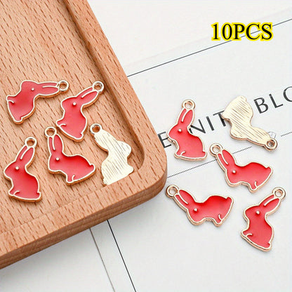 Easter Enamel Rabbit Pendants