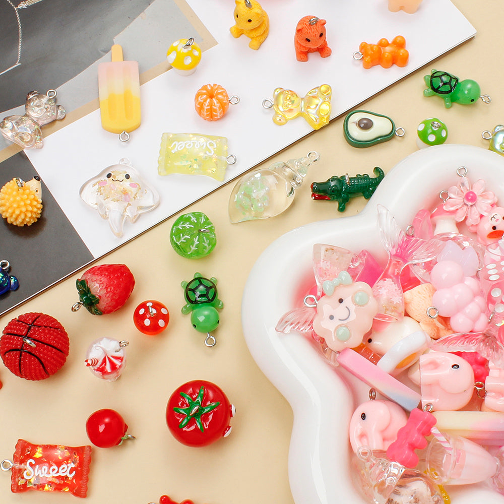 Y2K Resin Flower & Charm Beads