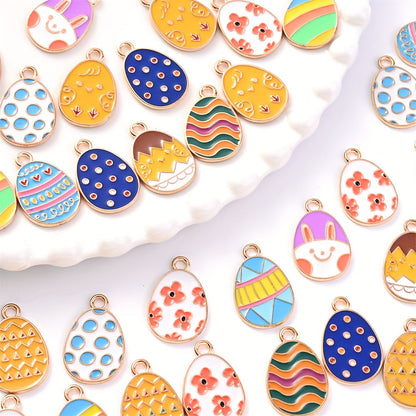 Easter Egg Alloy Pendants