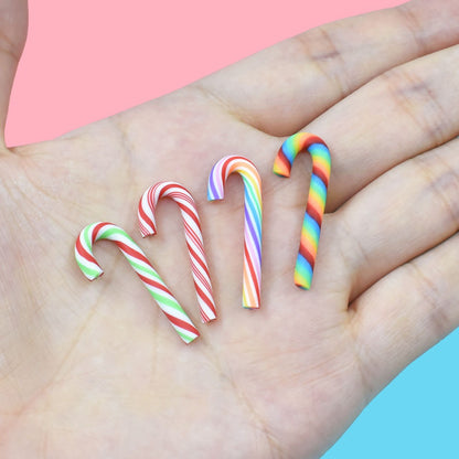 Christmas Candy Cane Resin Cabochons