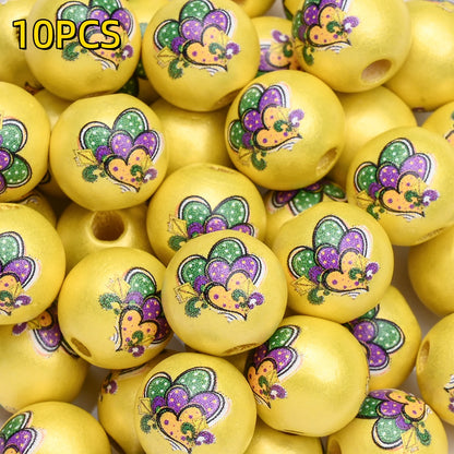 10pcs/set 16mm Carnival Wooden Beads