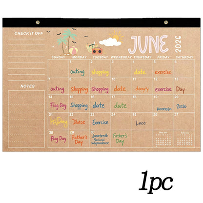 1/2/5PCS 2026–2027 18-Month Wall Calendar