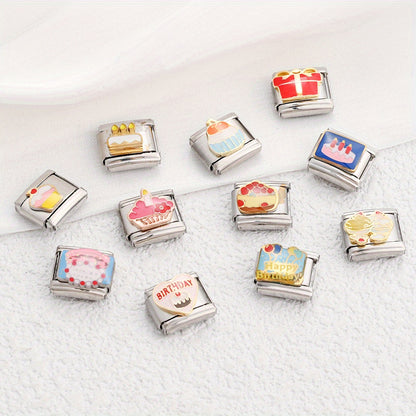 1pc Colorful Cake Charm Chain Bead