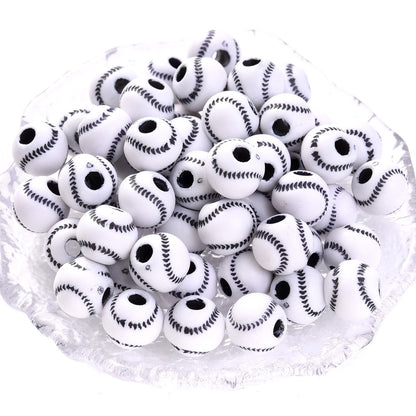 50pcs 39 Styles Mixed Sports Ball Beads