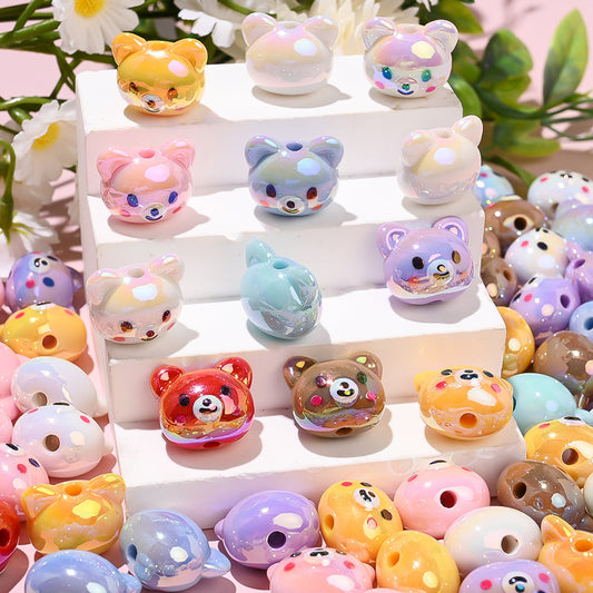 Acrylic Bear Head Beads