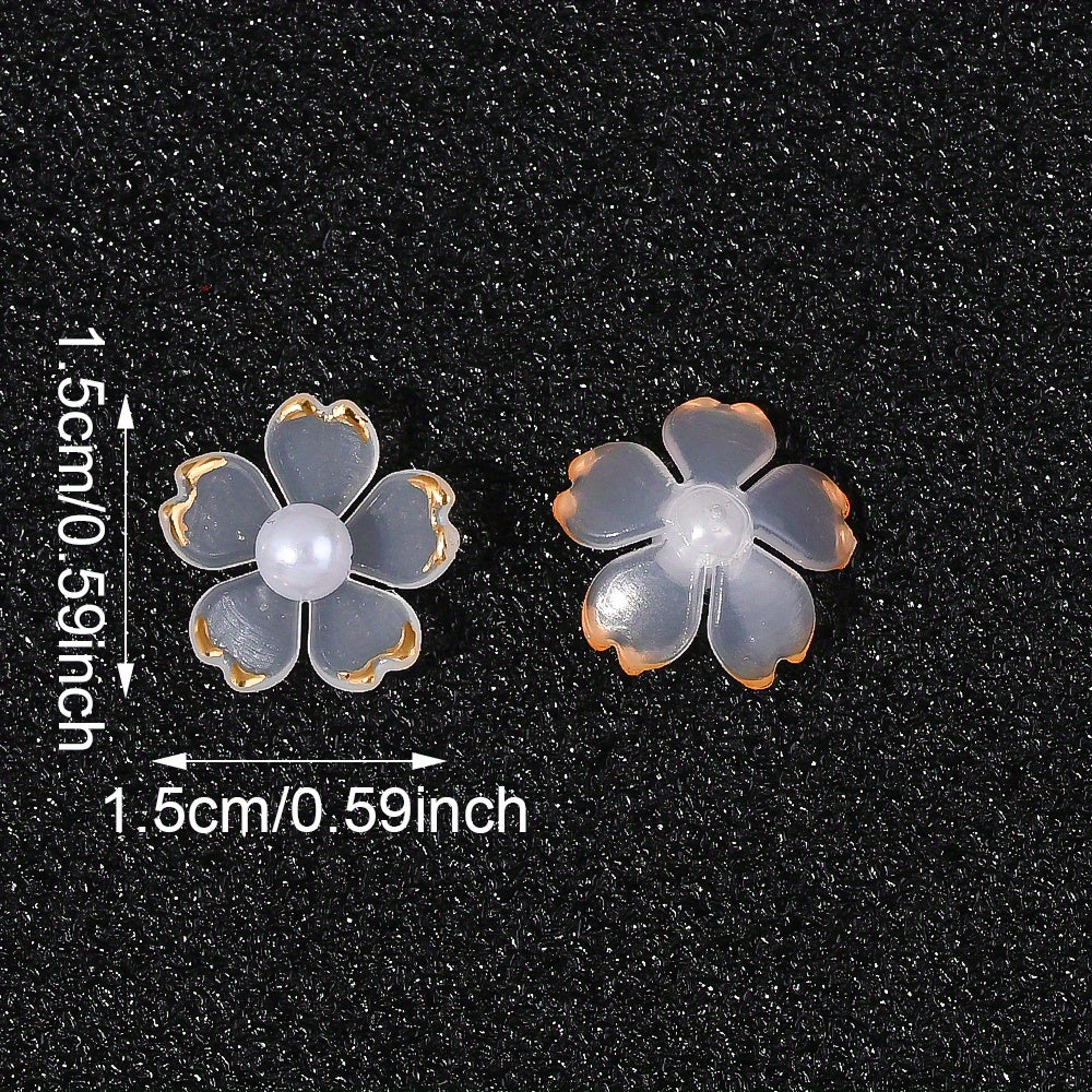 Colorful Cherry Blossom Acrylic Beads