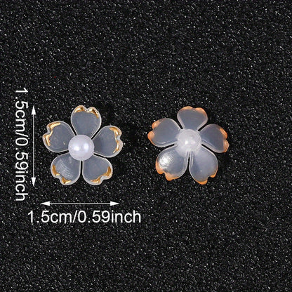 Colorful Cherry Blossom Acrylic Beads