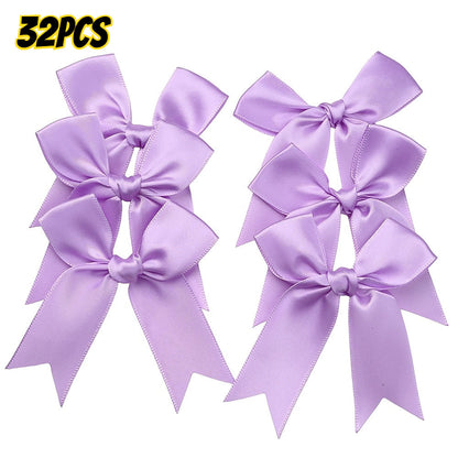 32-Piece Random Satin Ribbon Bow Set