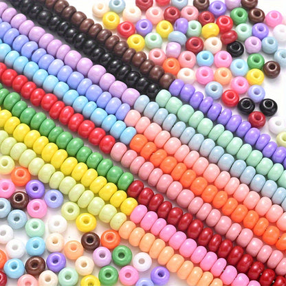 4 mm Multicolor Glass Abacus Seed Beads