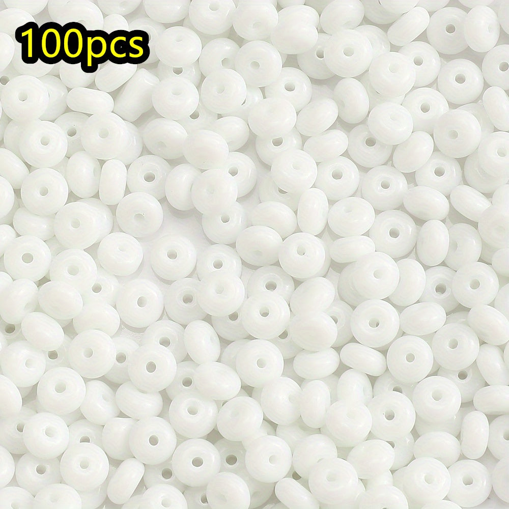 100pcs 3x6mm Multicolor Rondelle Glass Beads