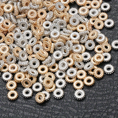 200PCS 6mm Round Gear Wheel Plastic Spacer Beads