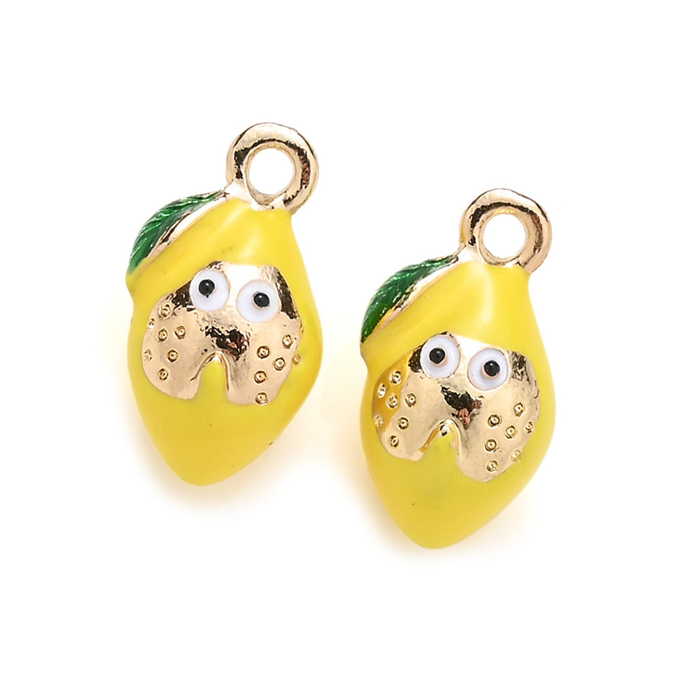 2PCS Fruit Series Alloy Pendant Set