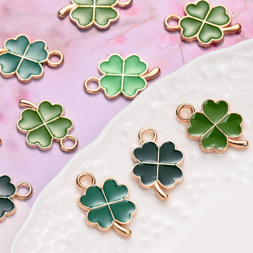 Lucky Four-Leaf Clover Alloy Pendants