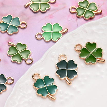 Lucky Four-Leaf Clover Alloy Pendants