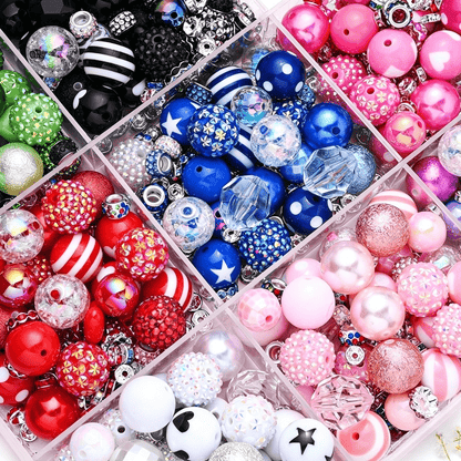 80pcs Acrylic High Gloss Rhinestone Beads Set