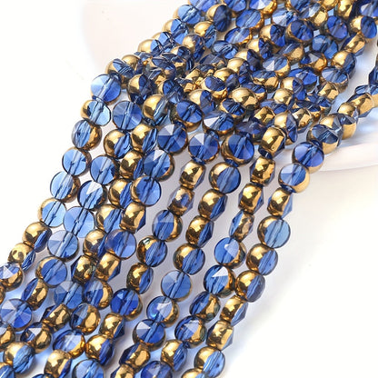 49PCS 6mm 16-Sided Faceted Glass Bead Set