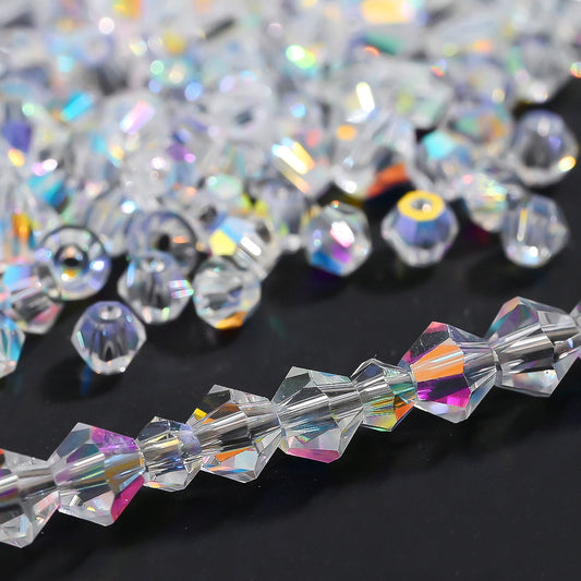 3/4 mm AB Glass Rhombus Beads