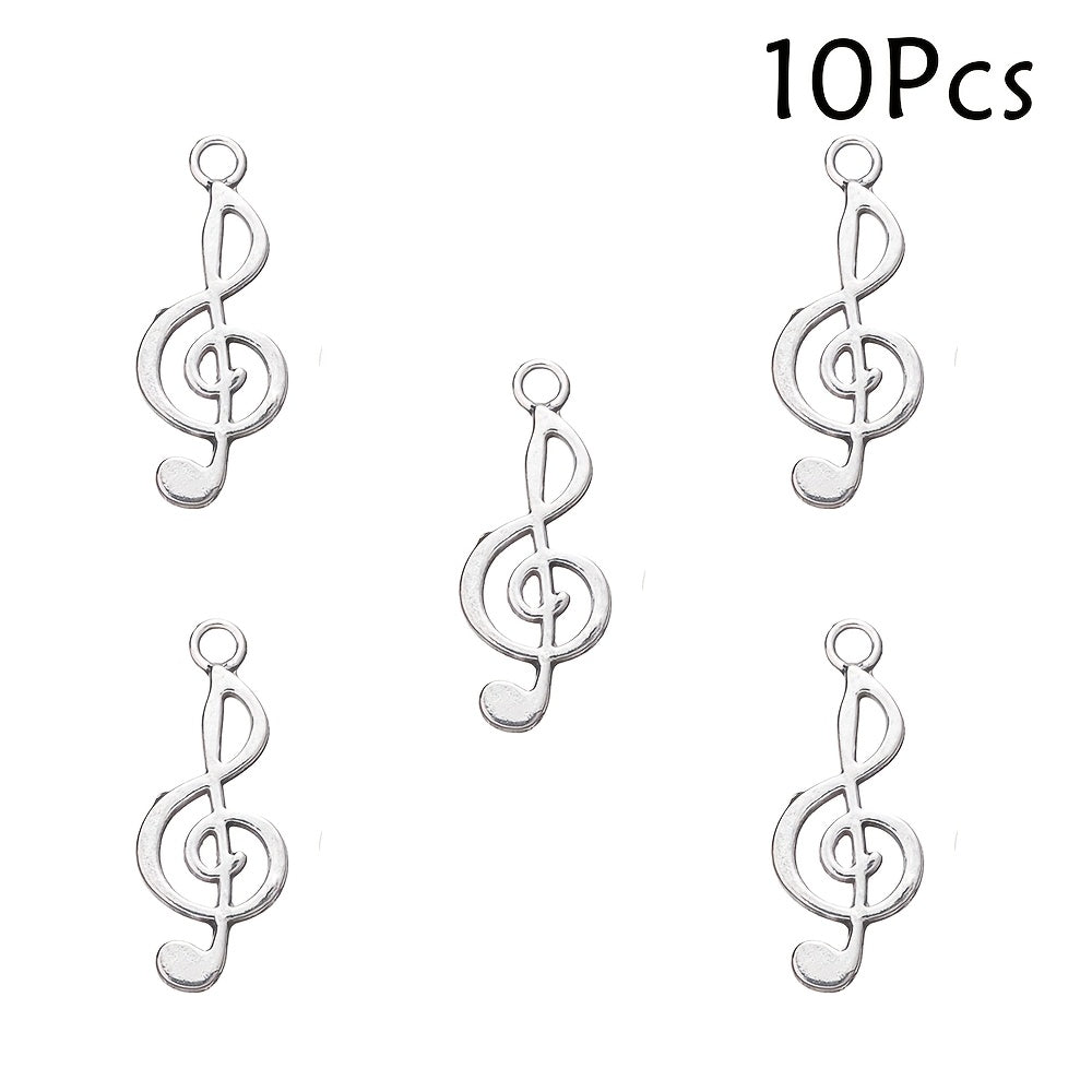 Silver Music Symbol Metal Pendant Charms