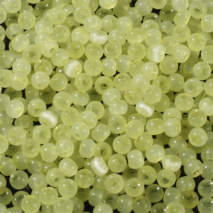 2000PCS 4mm Cat's Eye Round Glass Seed Beads