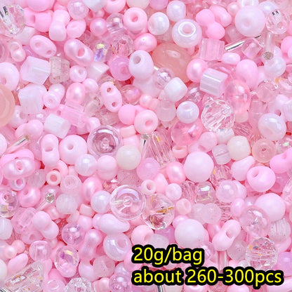 20g/bag Christmas Irregular Glass Seed Beads
