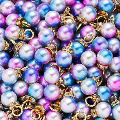 20-Piece 10 mm Iridescent Mermaid Bead Set